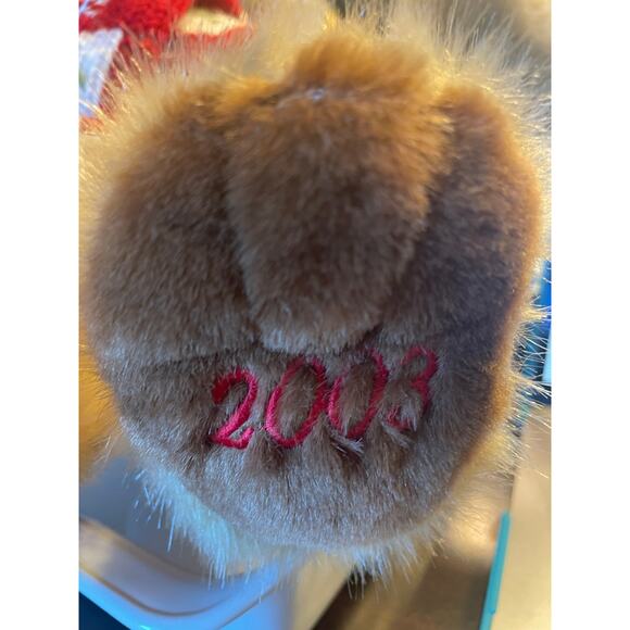 Dillards 2003 Teddy Near Christmas Winter Hat and Scarf 18” plush stuffed toy - Picture 4 of 4